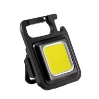 Mini COB keychain work light with 150mA power, USB rechargeable LED flashlight for everyday carry and emergencies