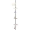 Extendable wall mounted bathroom shelf