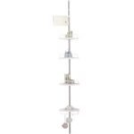 Extendable wall mounted bathroom shelf