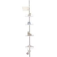 Extendable wall mounted bathroom shelf