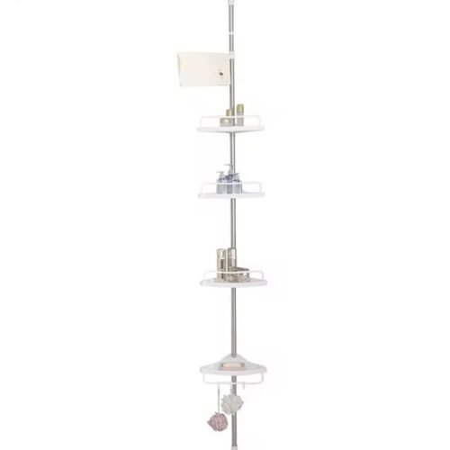 Extendable wall mounted bathroom shelf