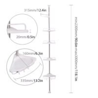 Extendable wall mounted bathroom shelf