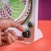 Fan with table lamp