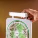 Fan with table lamp