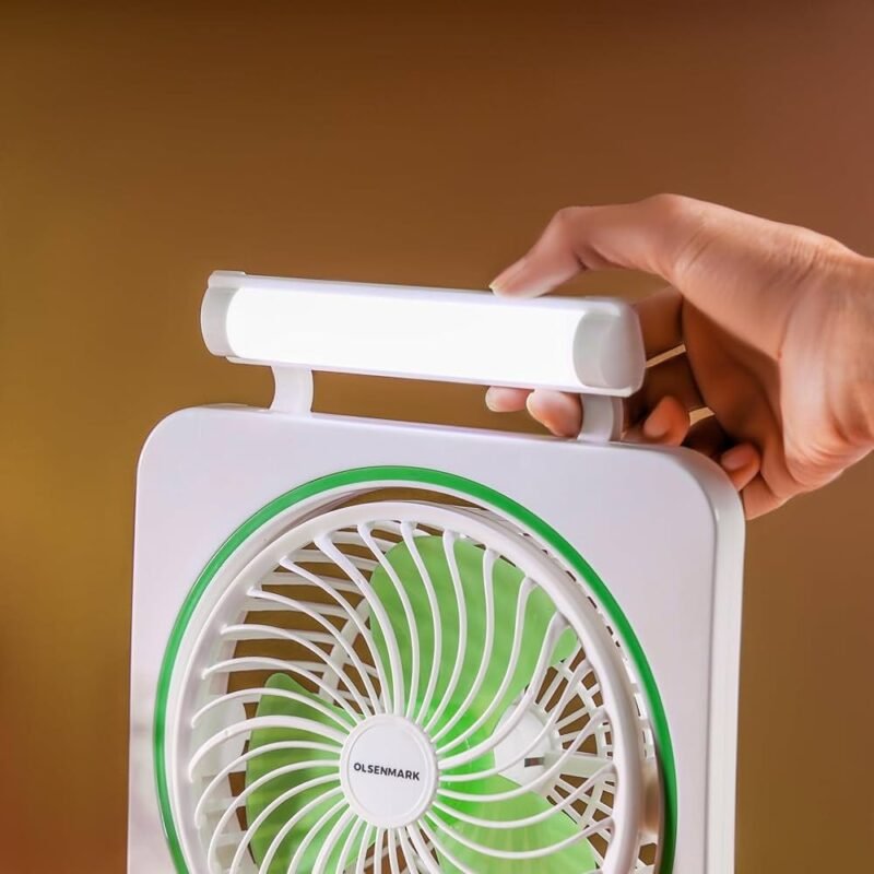Fan with table lamp