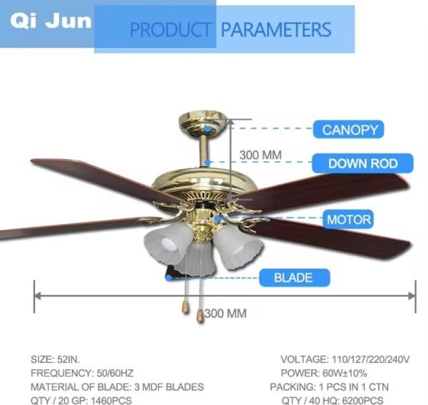 Electric fan with lamp