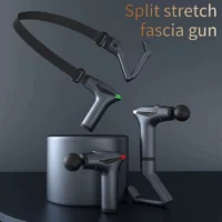 Extended Handle Percussion Massage Gun with 12 Gears for Deep Tissue Back and Muscle Therapy