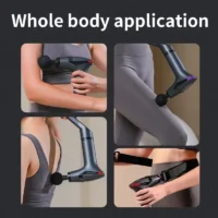 Extended Handle Percussion Massage Gun with 12 Gears for Deep Tissue Back and Muscle Therapy