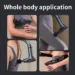 Extended Handle Percussion Massage Gun with 12 Gears for Deep Tissue Back and Muscle Therapy