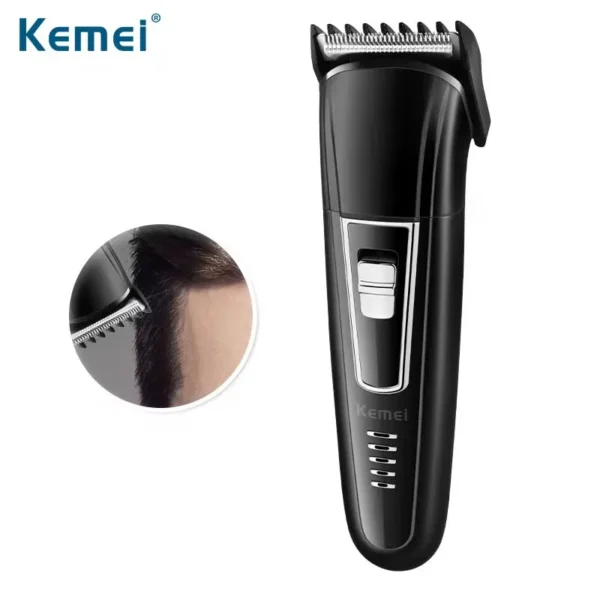 Kemei KM-6559 USB Rechargeable 3-in-1 Electric Shaver for Men with Hair Clipper and Nose Trimmer