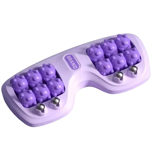 Four-Row Magnetic Beads Foot Massager Roller for Acupoint Stimulation and Relaxation