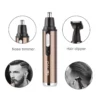 Rechargeable 2-in-1 Electric Nose and Ear Hair Trimmer for Men – Compact Grooming Tool