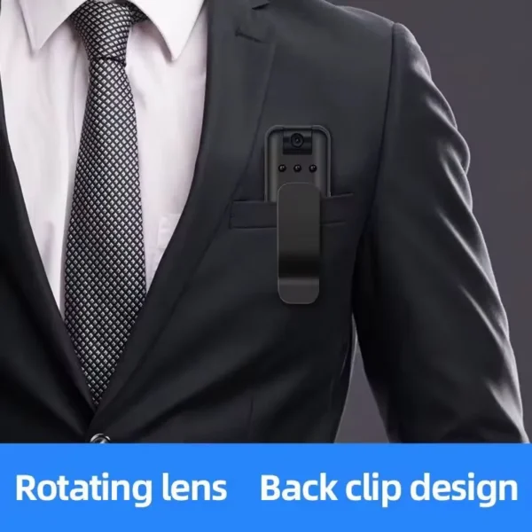 Mini 1080P Body Camera – Wearable Personal Security Cam Mini 1080P body-worn camera with clip and rechargeable battery