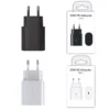 PD 25W and 45W USB-C fast charging wall adapter with Type-C cable for Samsung smartphones