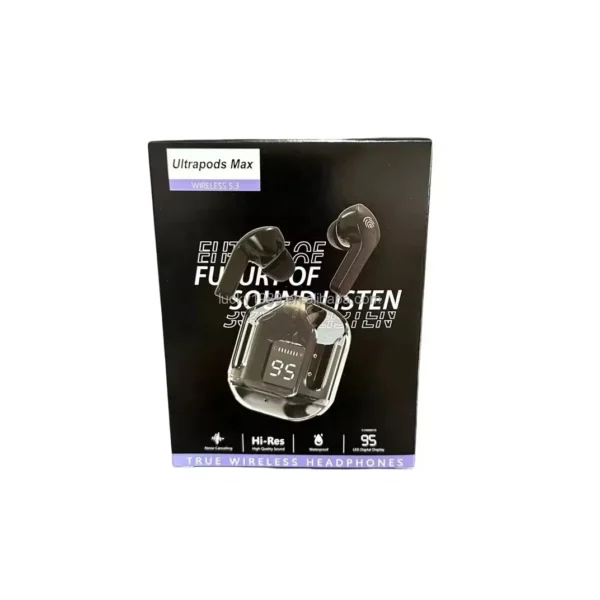 V5.3 Air31 transparent TWS wireless earphones with hi-fi stereo sound and waterproof design