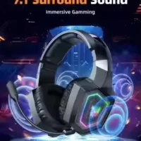 GT806 2.4GHz wireless gaming headset with over-ear stereo sound, bass boost, and built-in microphone