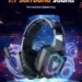 GT806 2.4GHz wireless gaming headset with over-ear stereo sound, bass boost, and built-in microphone