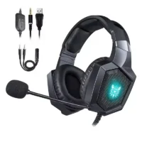 Onikuma K8 gaming headset with RGB lighting and over-ear design