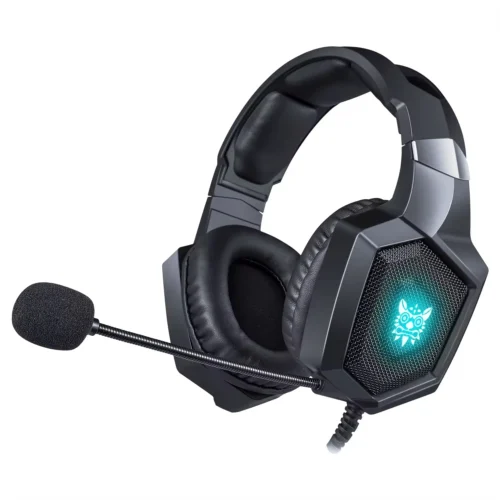 Onikuma K8 gaming headset with RGB lighting and over-ear design