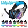 S21 gaming earphones with RGB light and noise-canceling mic for computer