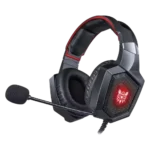 K8 noise cancelling gaming headset with mic, USB connection, and RGB light