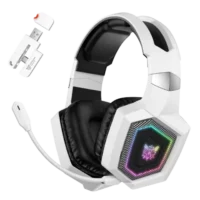 GT806 2.4GHz wireless gaming headset with over-ear stereo sound, bass boost, and built-in microphone