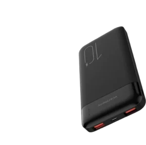 VDENMENV 10000mAh power bank with LED display and fast charging, portable and airplane-approved
