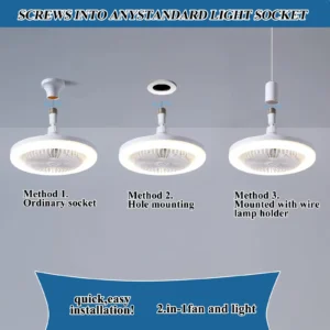 Modern 360 rotating LED ceiling fan light with remote control and dimming