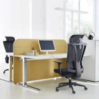 Ergonomic swivel chair for office and home with adjustable backrest and padded seat
