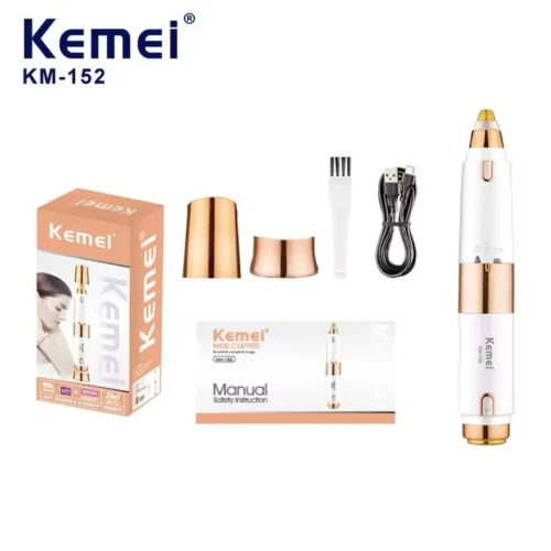 2 in 1 lady shaver and eyebrow trimmer - KEMEI KM-152