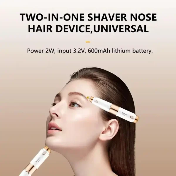 2 in 1 lady shaver and eyebrow trimmer - KEMEI KM-152