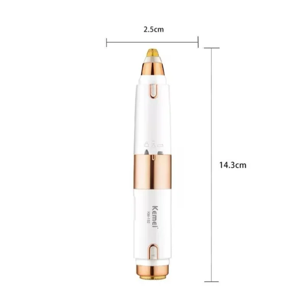 2 in 1 lady shaver and eyebrow trimmer - KEMEI KM-152