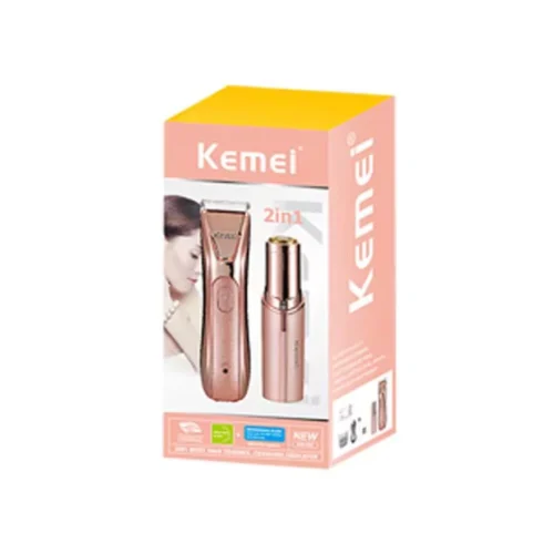 2 in 1 body hair trimmer for women, charging indicator - KEMEI KM-259