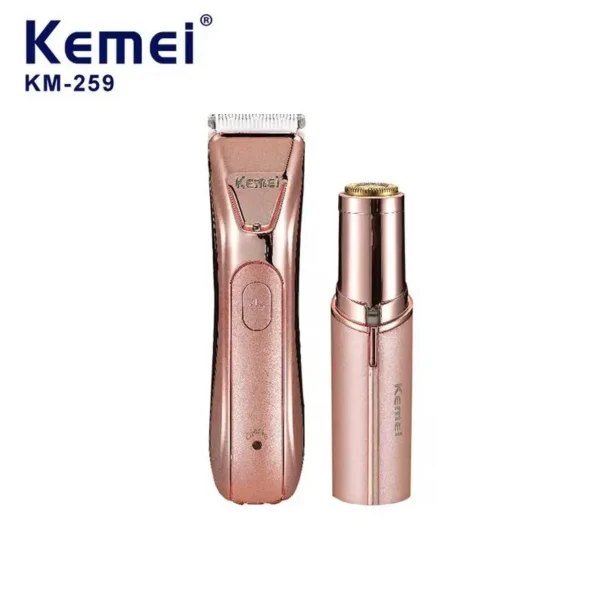 2 in 1 body hair trimmer for women, charging indicator - KEMEI KM-259